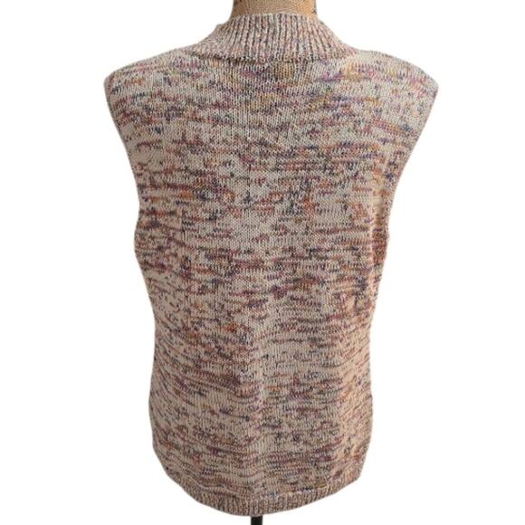 Talbots Marl Mock Neck Shell Sweater Vest Size Large New! - Picture 3 of 7